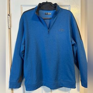 Callaway Men's Blue Quarter Zip Sweater